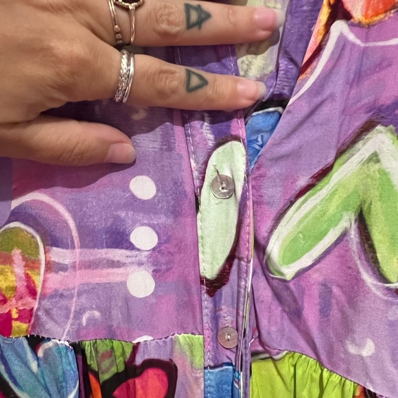 Fun print maxi dress M - Picture 4 of 6